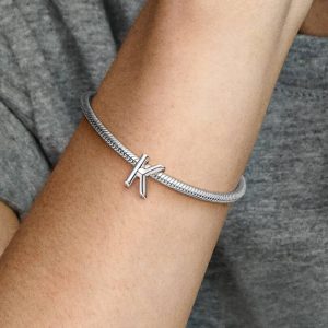 Letter K Alphabet Charm Sterling silver