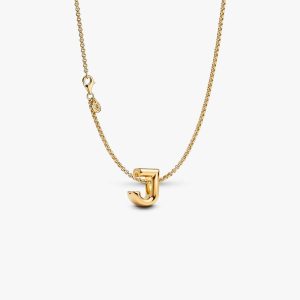 Letter J Charm Necklace 2 Quantity