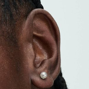 FINAL SALE - Treated Freshwater Cultured Pearl 4.5mm Stud Earrings Sterling silver