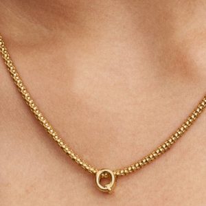 Letter Q Alphabet Charm 14k gold plating