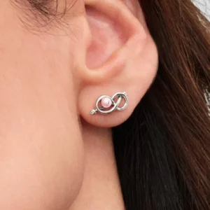 Infinity Knot Stud Earrings Sterling silver