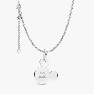 Engravable Mickey Mouse Necklace Set 2 Quantity