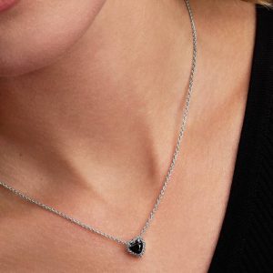 Elevated Heart Collier Necklace Sterling silver