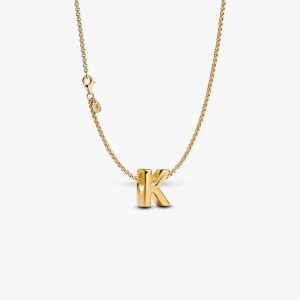 Letter K Charm Necklace 2 Quantity