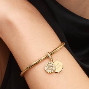 Happy Birthday Cake Dangle Charm 14k gold plating