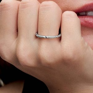 FINAL SALE - Texture & Stones Ring Sterling silver