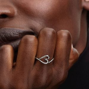 Organically Shaped Heart Small Ring Sterling silver