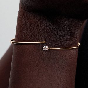 FINAL SALE - Pandora Nova 14k Gold Lab-grown Diamond Open Bangle 0.25 ct TW, 14k gold