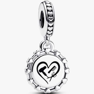 Hair Stylist Dangle Charm Sterling silver