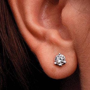 FINAL SALE - Pandora Nova 14k White Gold Lab-grown Diamond Earrings 1.00 ct TW, 14k white gold