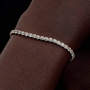 Pandora Era 14k White Gold Lab-grown Diamond Tennis Bracelet 4.60 ct TW, 14k white gold