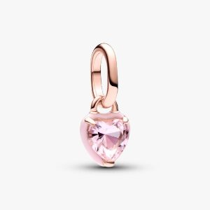 Pandora ME Pink Chakra Heart Mini Dangle Charm 14k rose gold plating