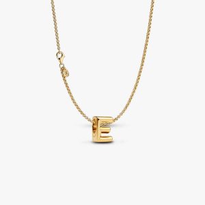 Letter E Charm Necklace 2 Quantity