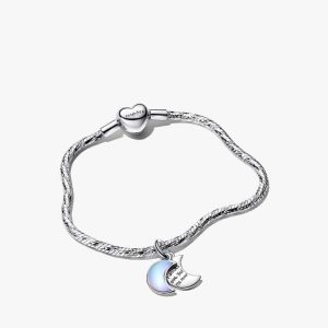 Crescent Moon Charm Bracelet Set 2 Quantity