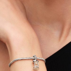 Hourglass Dangle Charm Sterling silver